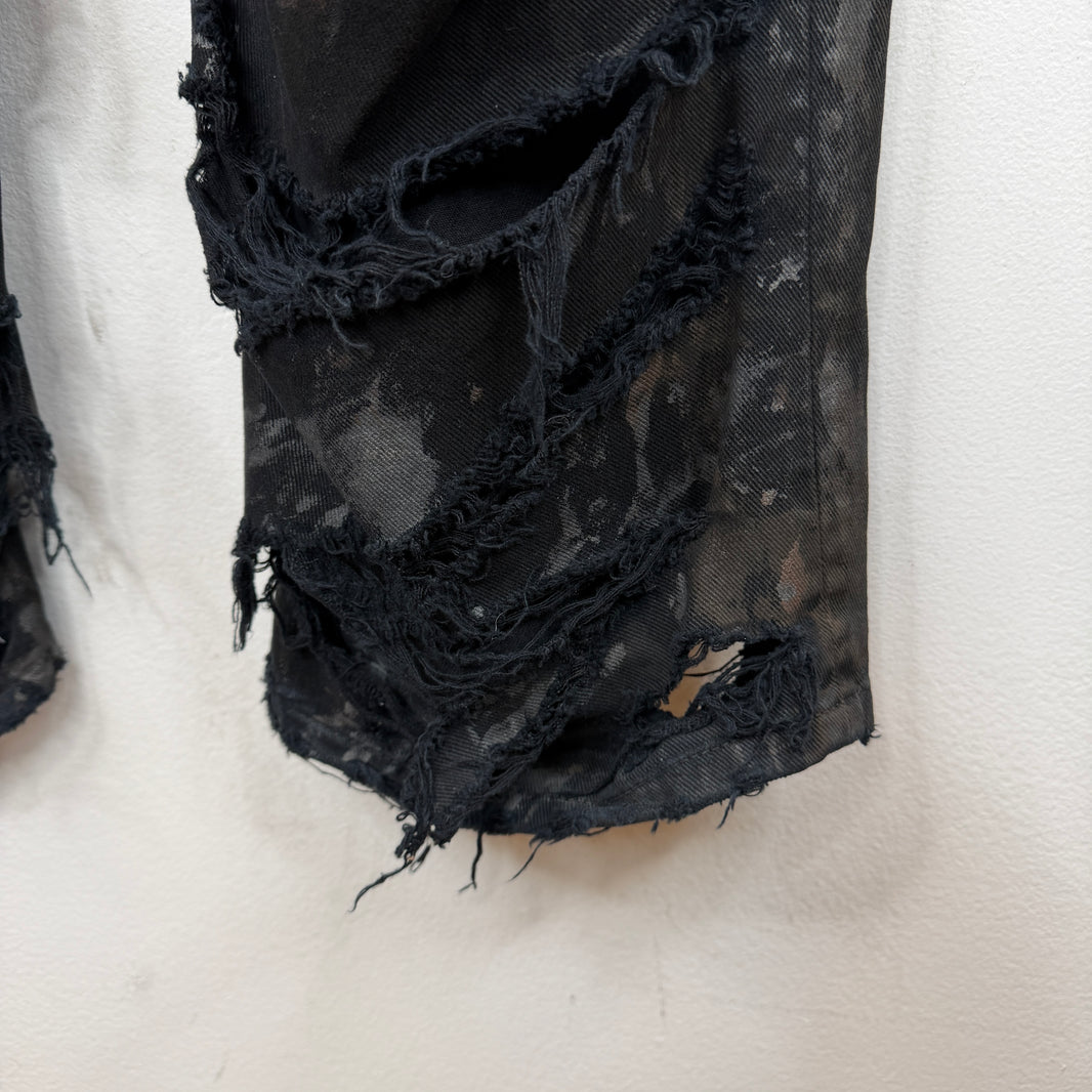 Balenciaga Mud Show Ripped Jeans