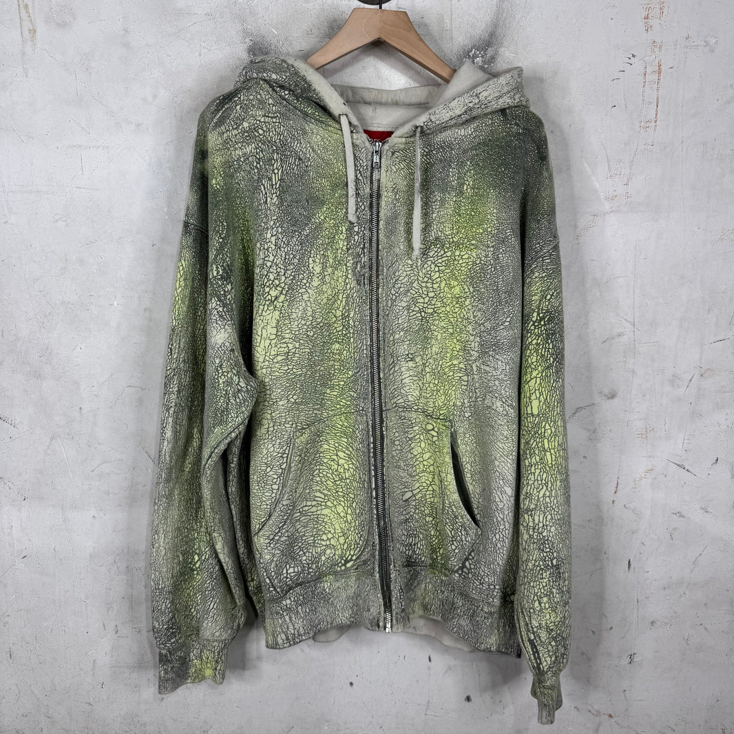 Supreme Cracked Printed Zip Hoodie