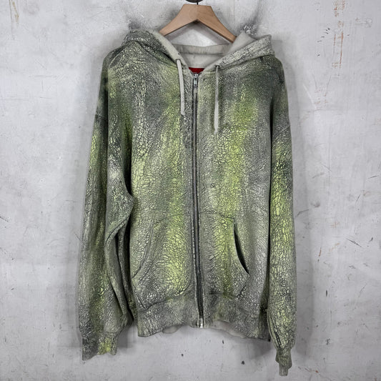 Supreme Cracked Printed Zip Hoodie