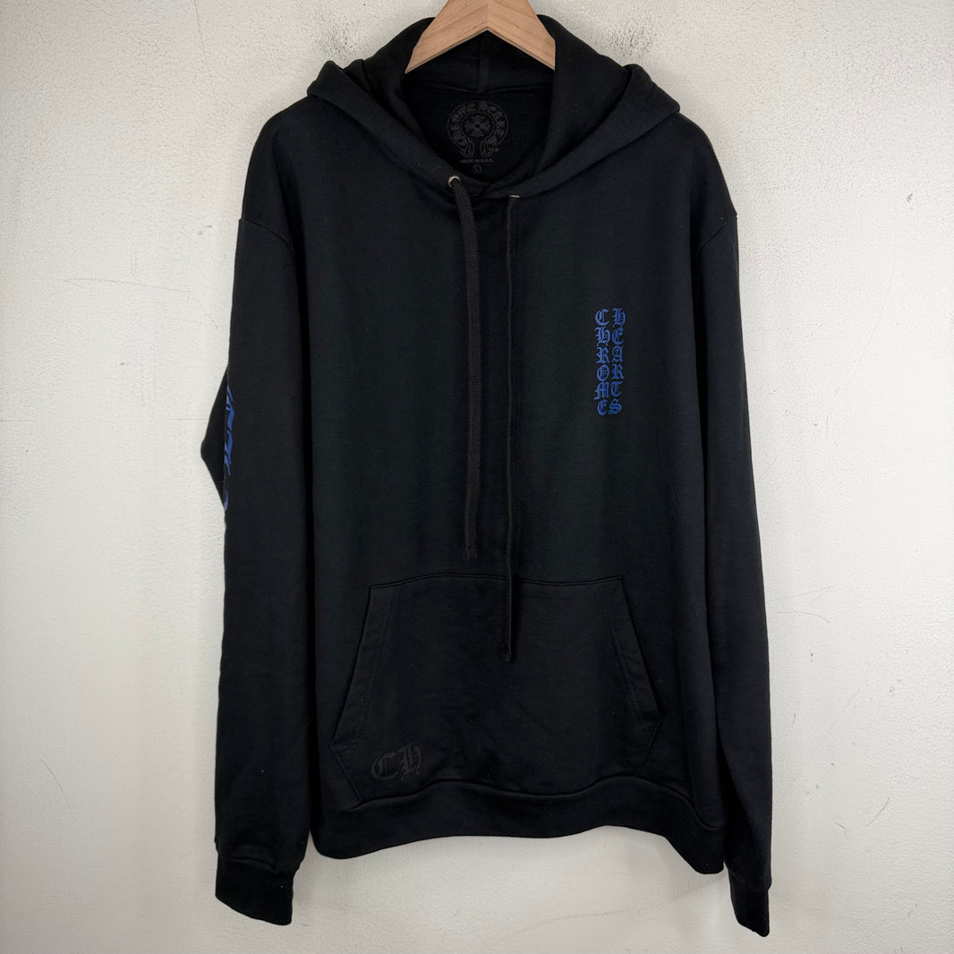 Chrome Hearts Blue Vertical Logo Hoodie