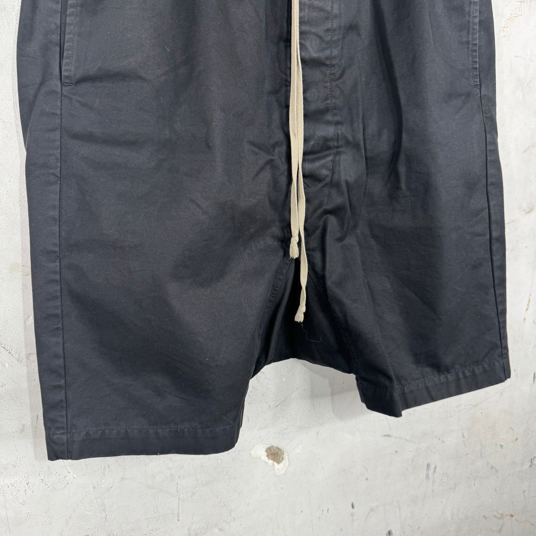 Rick Owens Glitter Black Pod Shorts