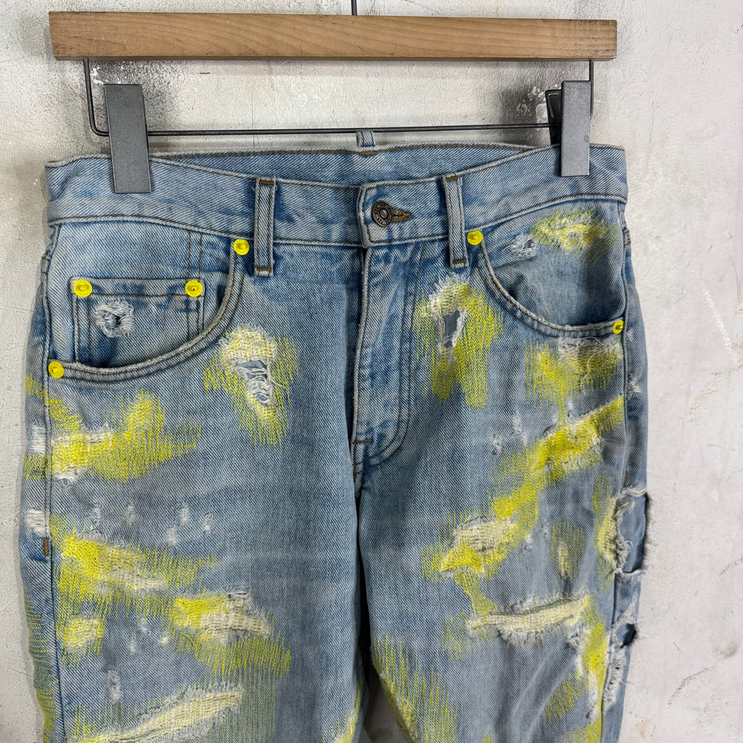 Endless Denim Lightwash Neon Boro Jeans