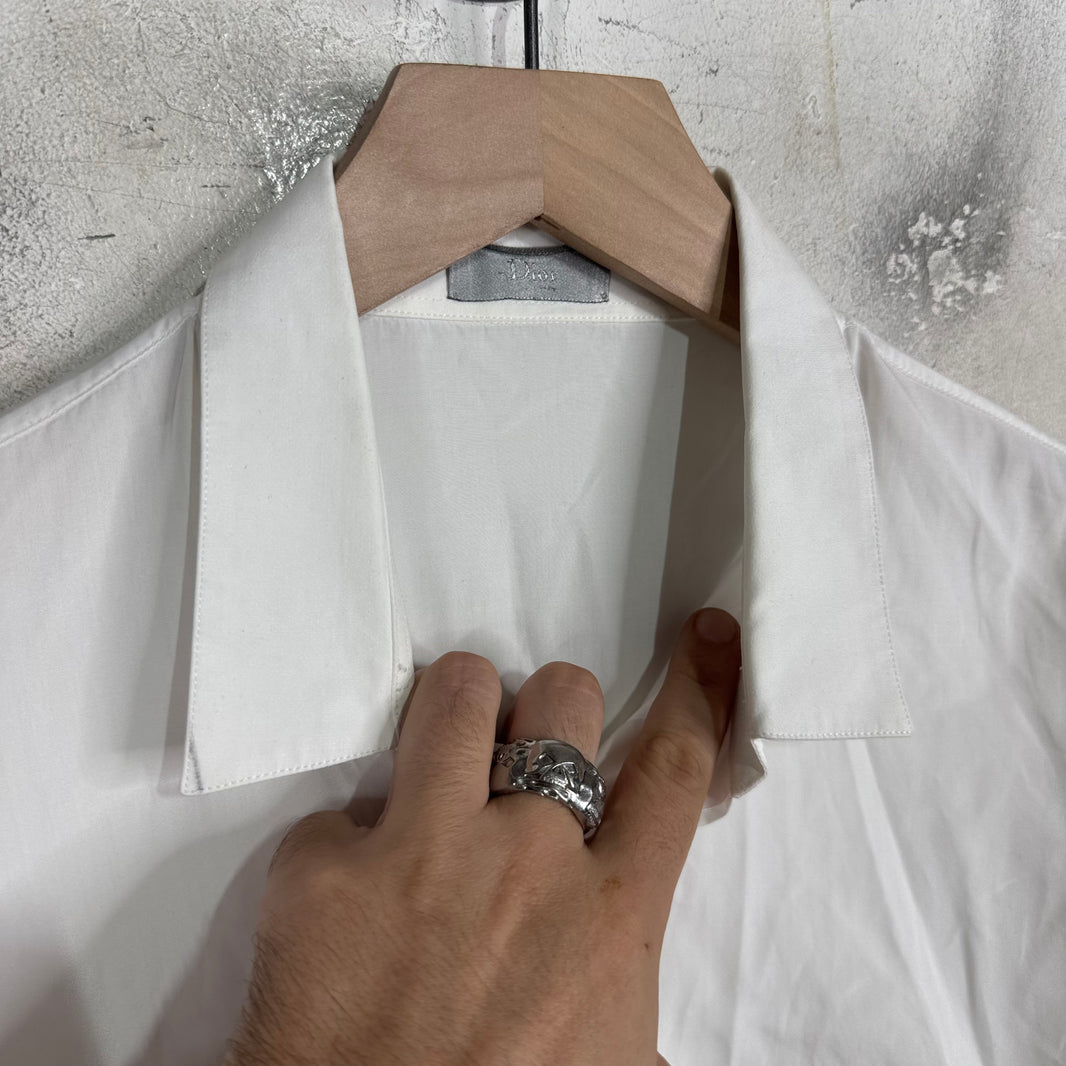 Dior White Bee Buttoned Shirt