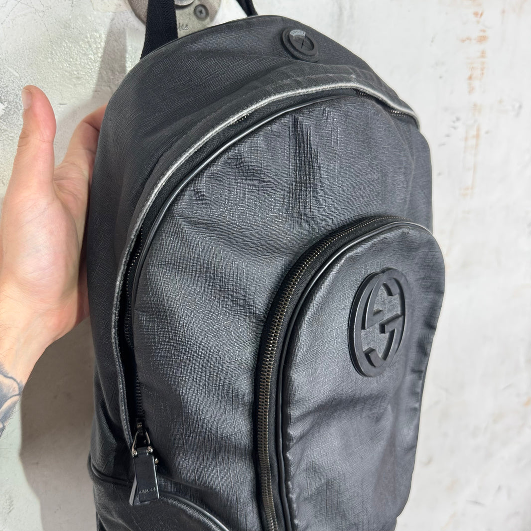Gucci Sporty Canvas Interlock Backpack