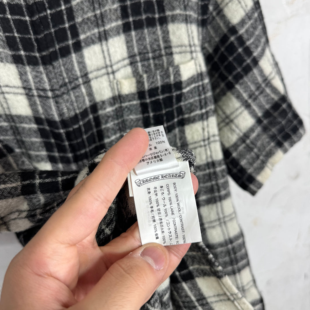 Chrome Hearts Plaid Wool Zipped S/S Shirt