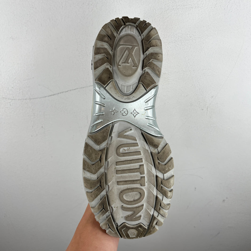 Louis Vuitton Silver Discovery Lace Up Sneakers