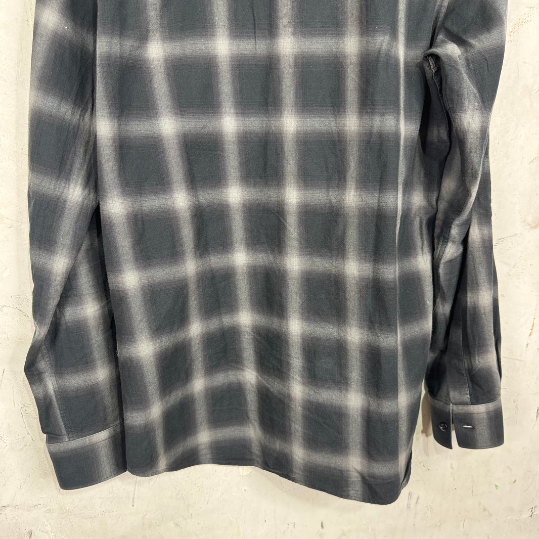 Givenchy Zippered Collar Shadow Plaid Shirt