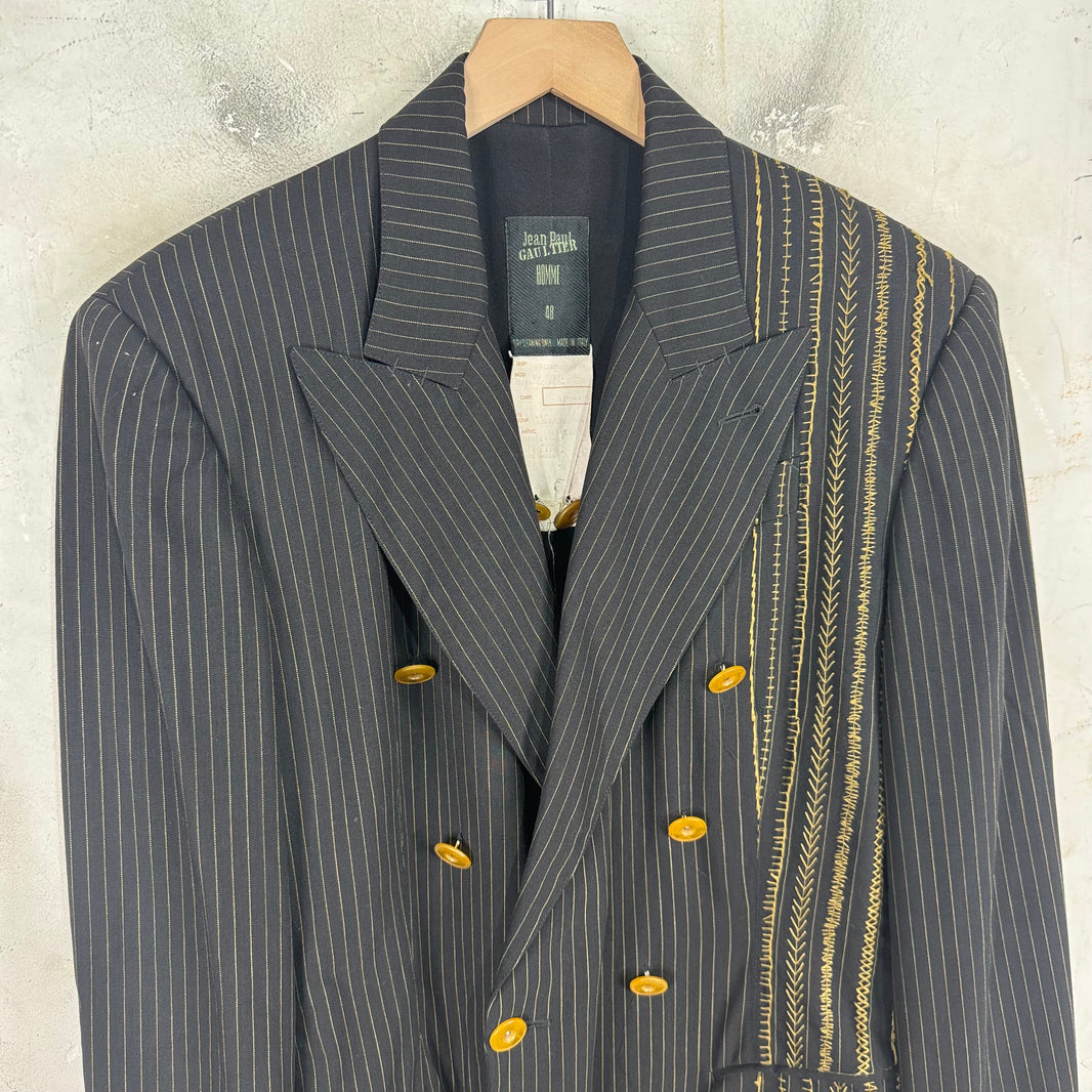 Jean Paul Gaultier Homme Pinstriped Blazer