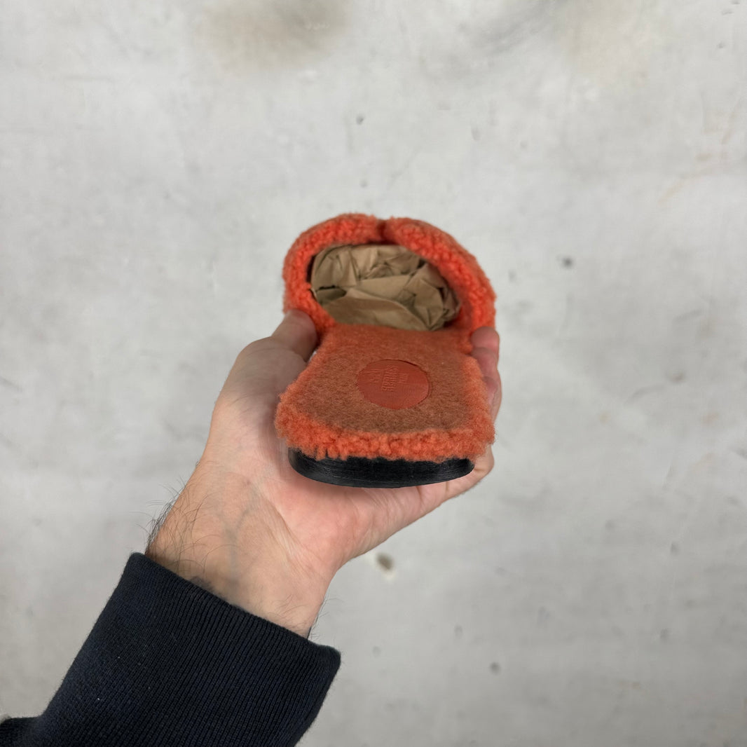 Hermes Fuzzy Oran Sandals