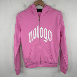 Balenciaga Pink No Logo Zip Up Hoodie