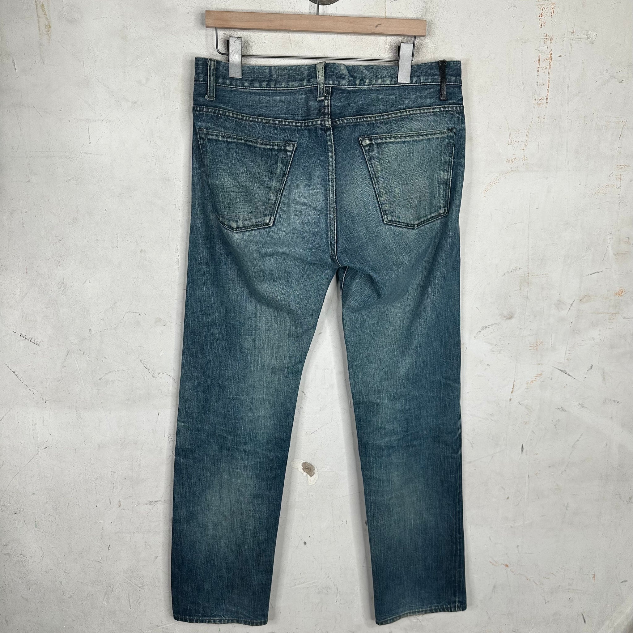 Helmut Lang Distressed Blue Jeans