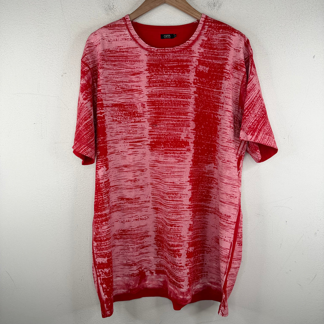 Chito Red/White AOP Dog T-Shirt