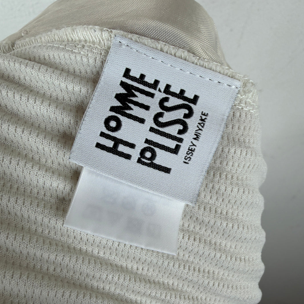 Issey Miyake White Pleated Trouser Pants