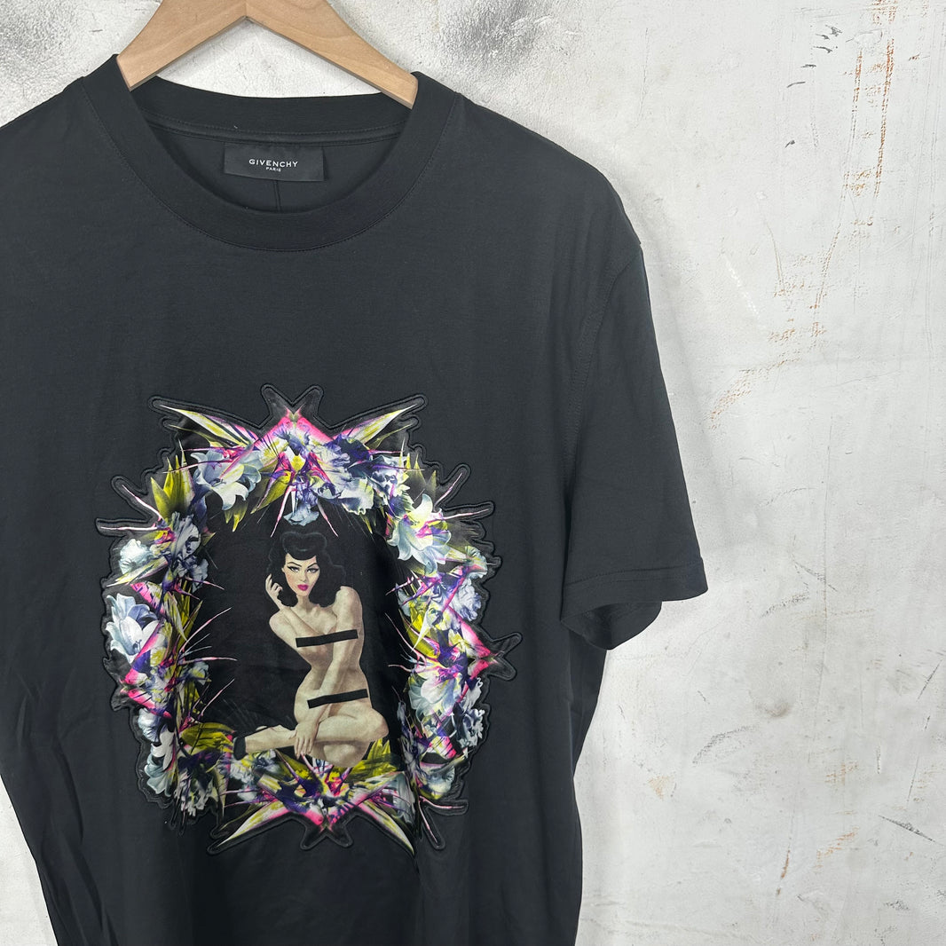 Givenchy Birds Wreath Appliqué T-Shirt