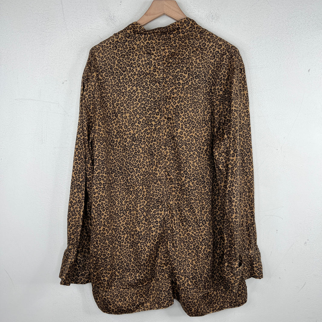 Kapital Leopard Print Kimono Shirt