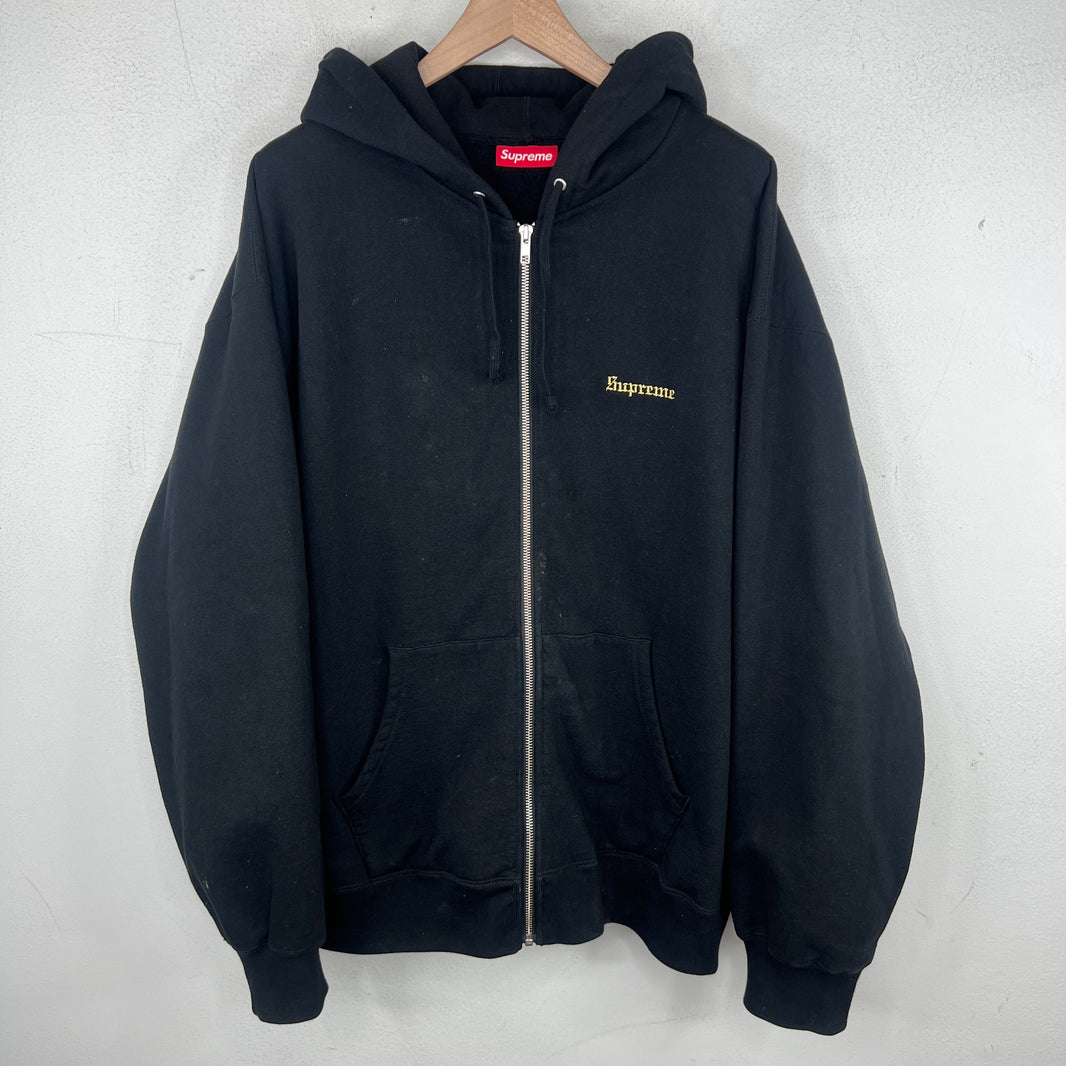 Supreme Crest Studded Zip Up Hoodie