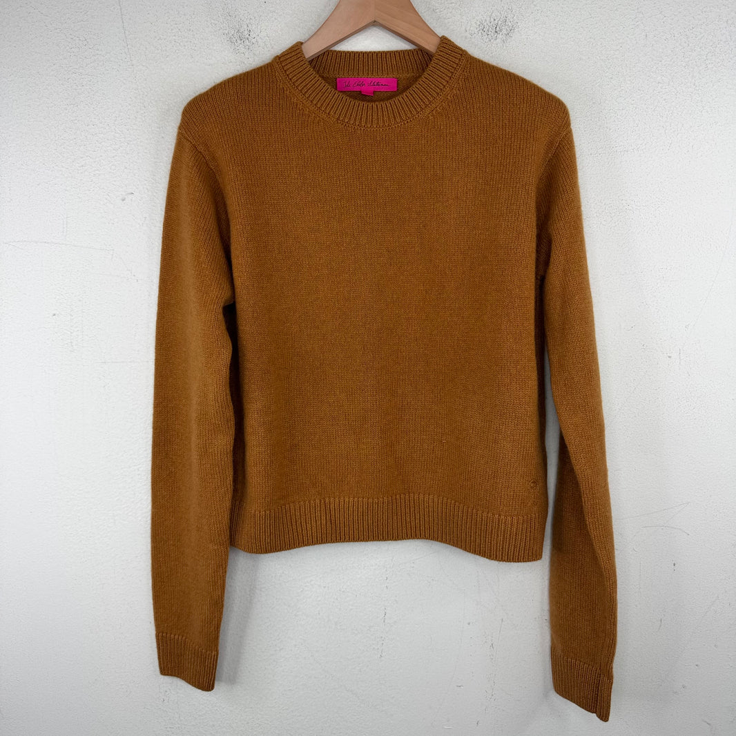 Elder Statesman Cropped Mustard Cashmere Sweater