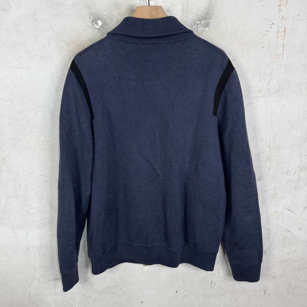 Louis Vuitton Black Trimmed Zip Up Cardigan
