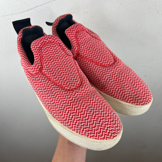 Celine Red Patterned Slip Ons