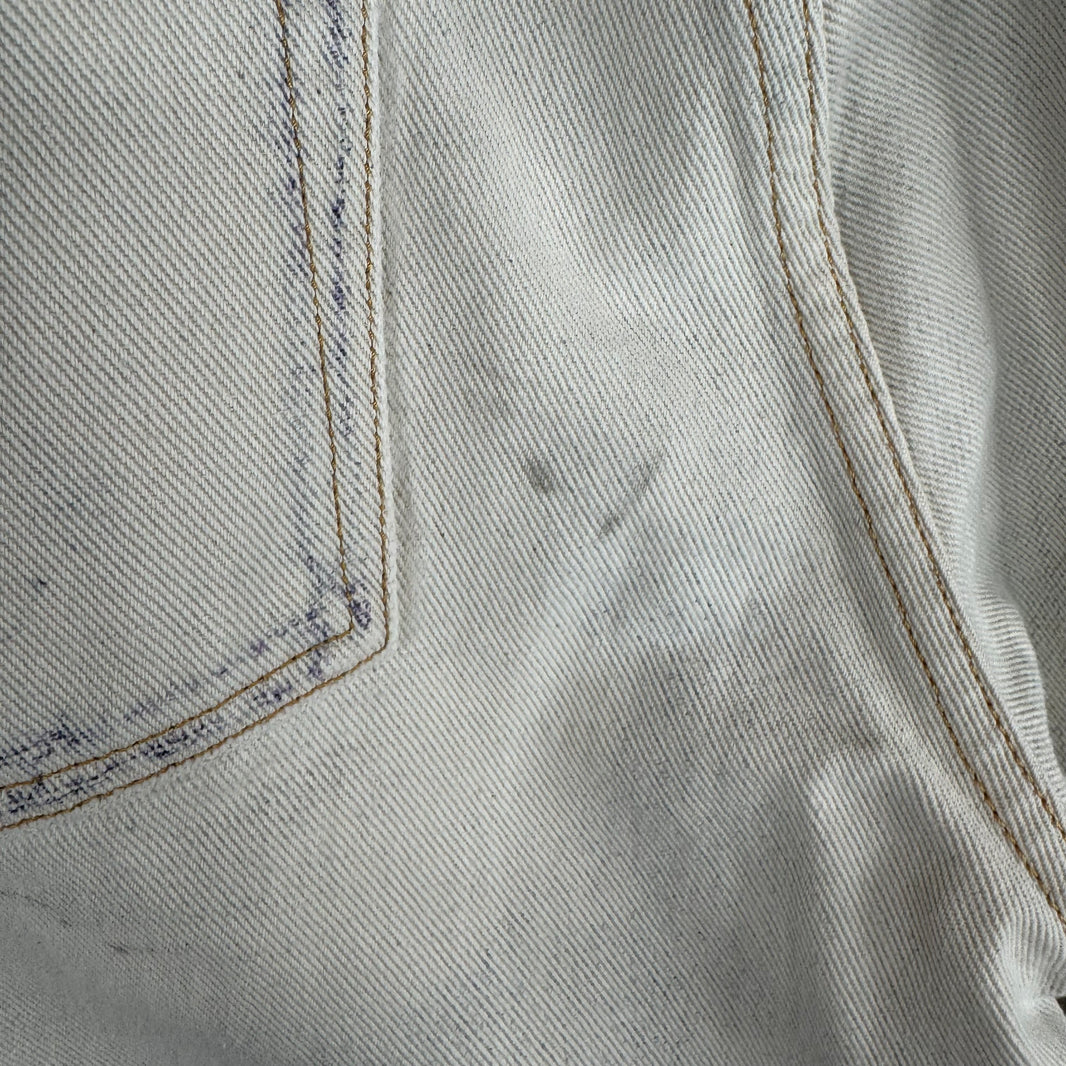 Our Legacy White Printed Third Cut Jeans
