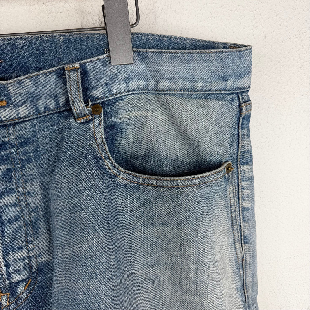 Saint Laurent D20 Chopped Light Wash Jeans