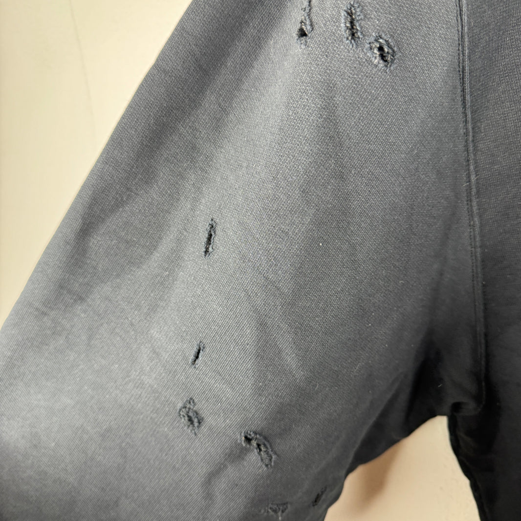 Vetements Plain Distressed Zip Hoodie