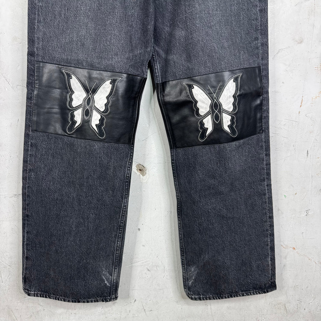 Our Legacy Third Cut Butterfly Knee Jeans