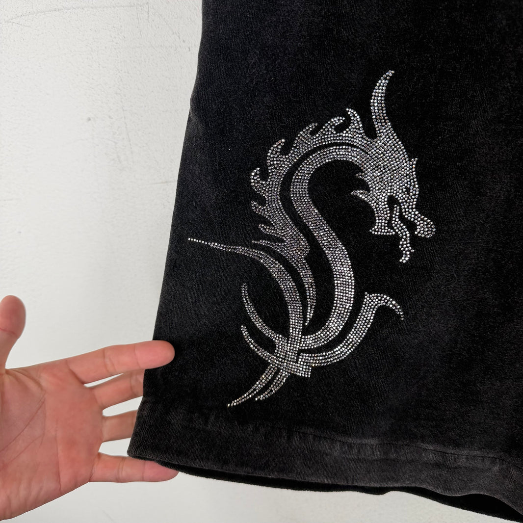Alexander Wang Velour Dragon Shorts