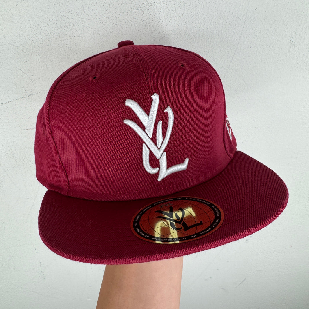 YVL Maroon Fitted Hat