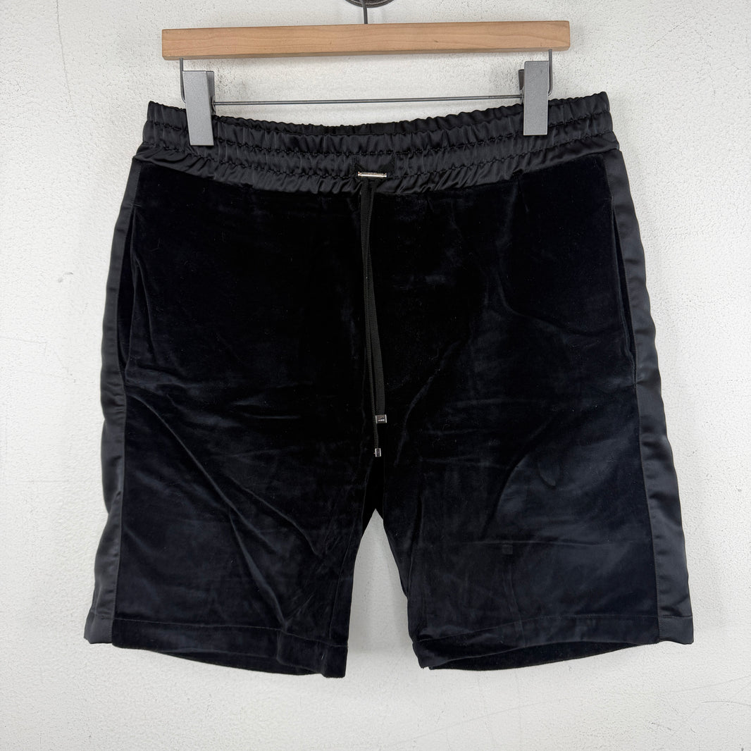 Amiri Velvet Black Shorts