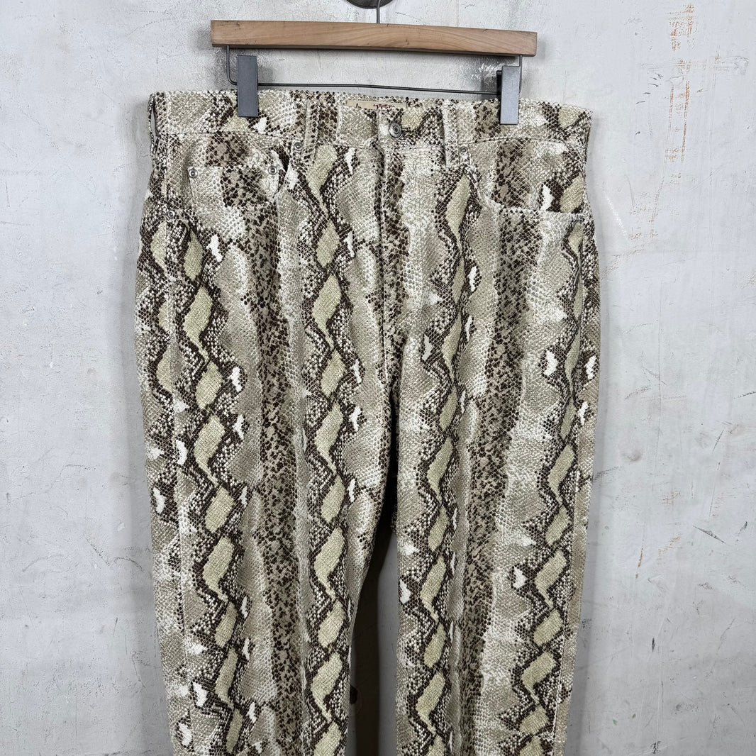 Stussy Snakeskin Embossed Leather Pants