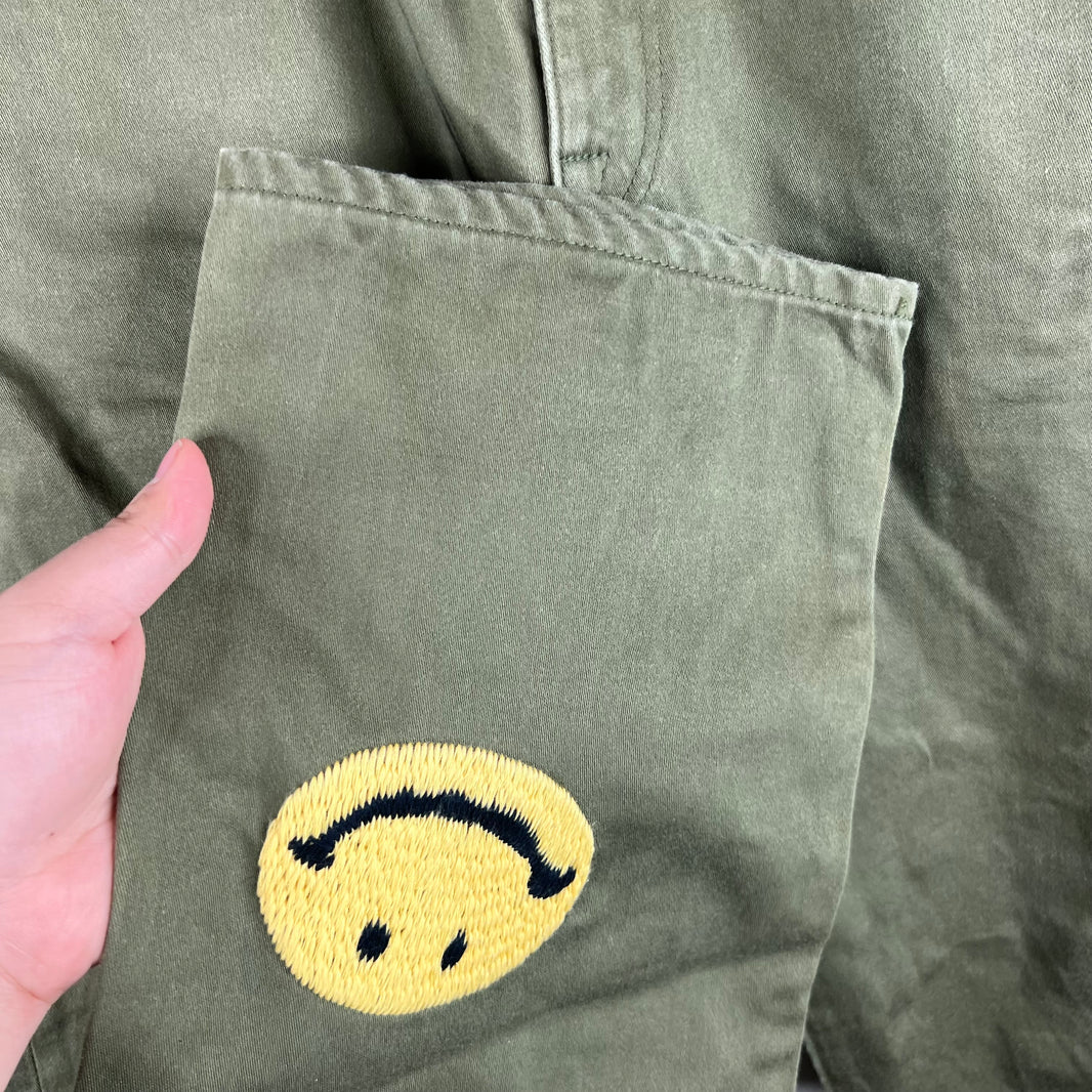 Kapital Smiley Embroidered Buckleback Pants