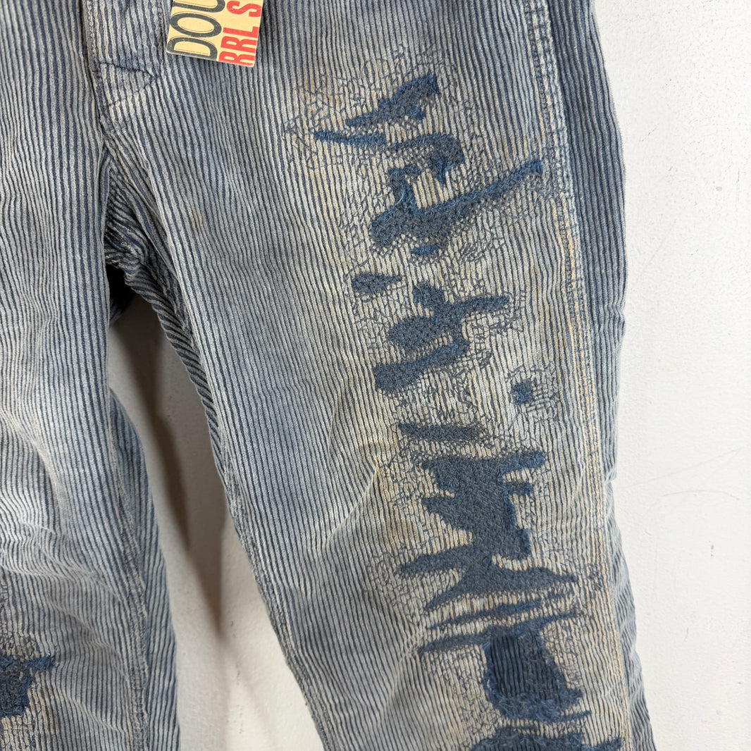RRL Distressed Repaired Corduroy Pants