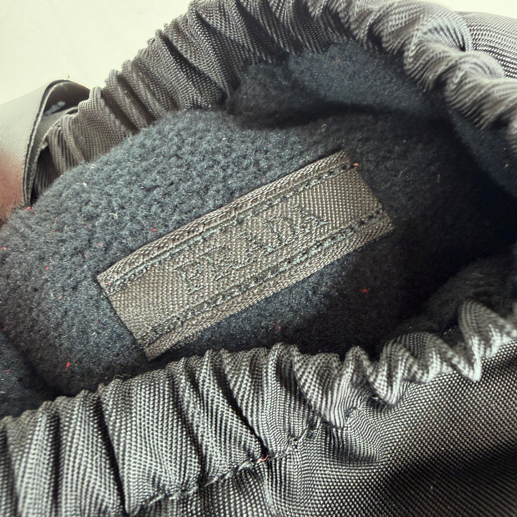 Prada Blank Badge Nylon Gloves