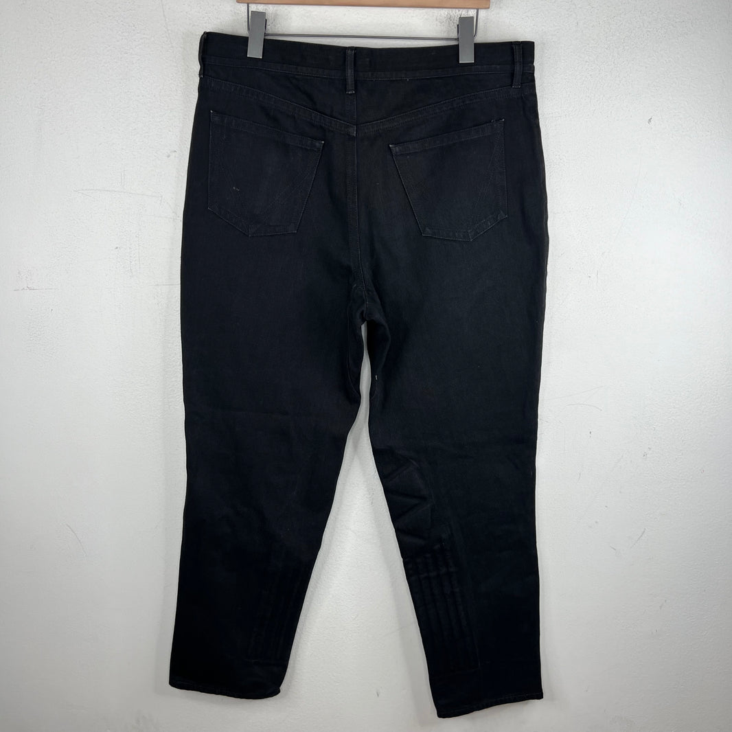 Bottega Veneta Ribbed Ankle Biker Denim Jeans