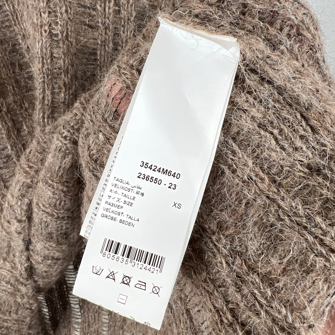 424 Beige Knit Hoodie