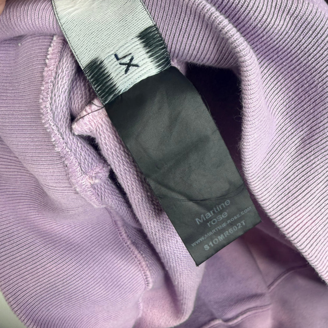Martine Rose Acid Wash Purple Back Logo Hoodie