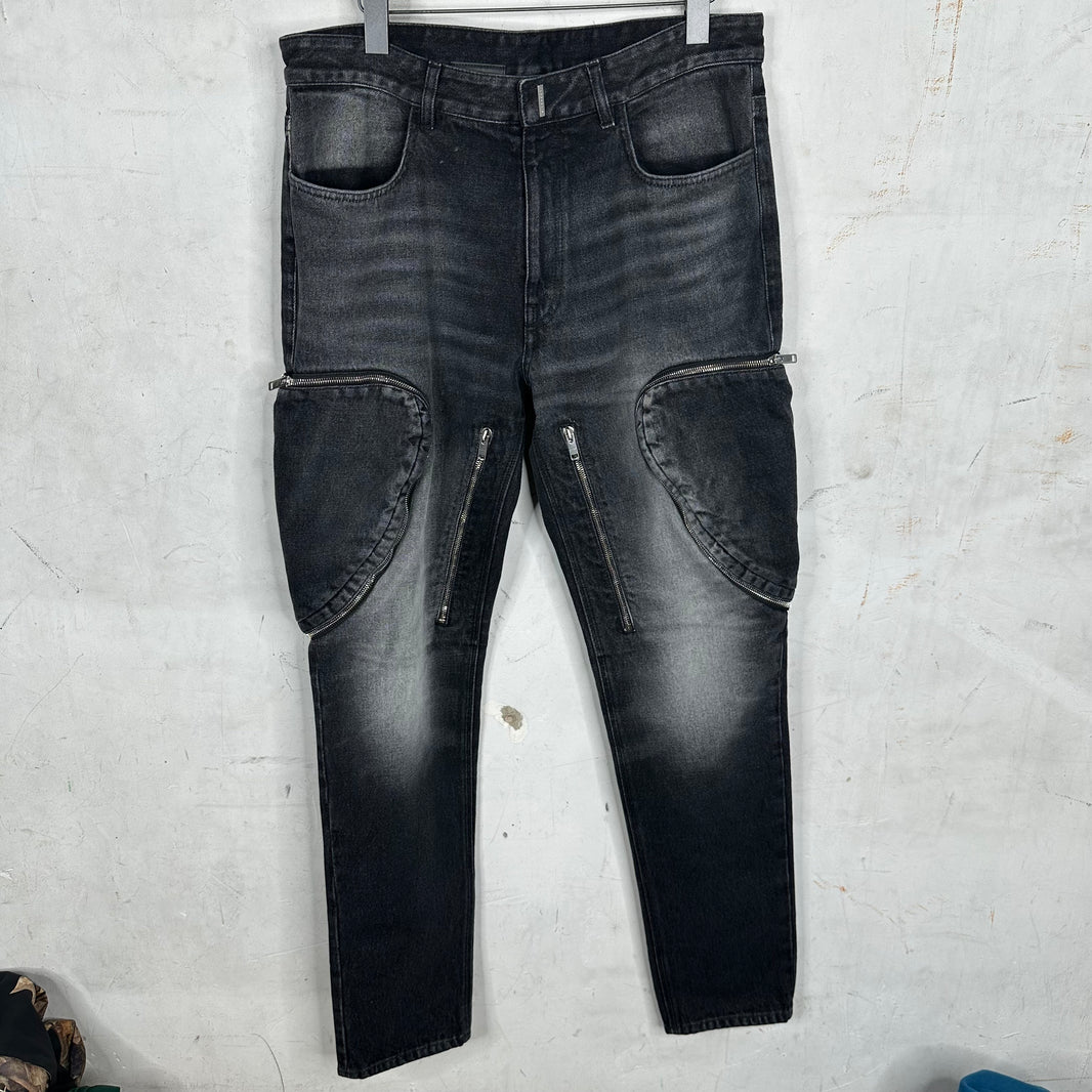 Givenchy Pocketed Faded Jeans