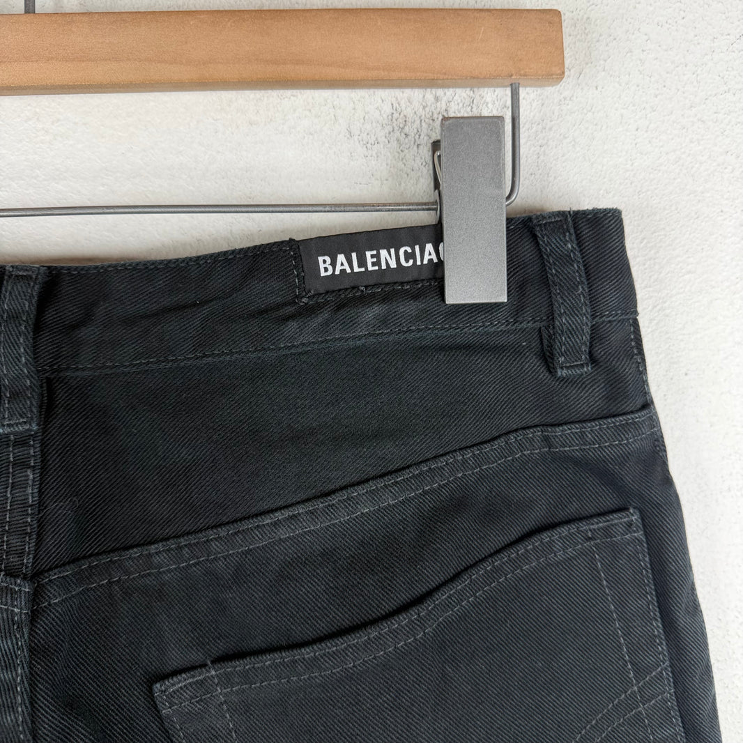 Balenciaga Small Fit Flared Black Jeans