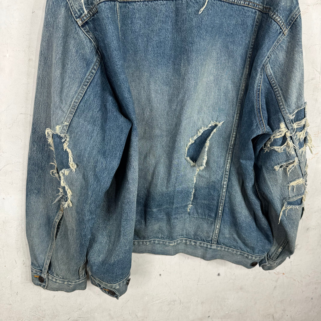 Balenciaga Distressed Skater Denim Jacket