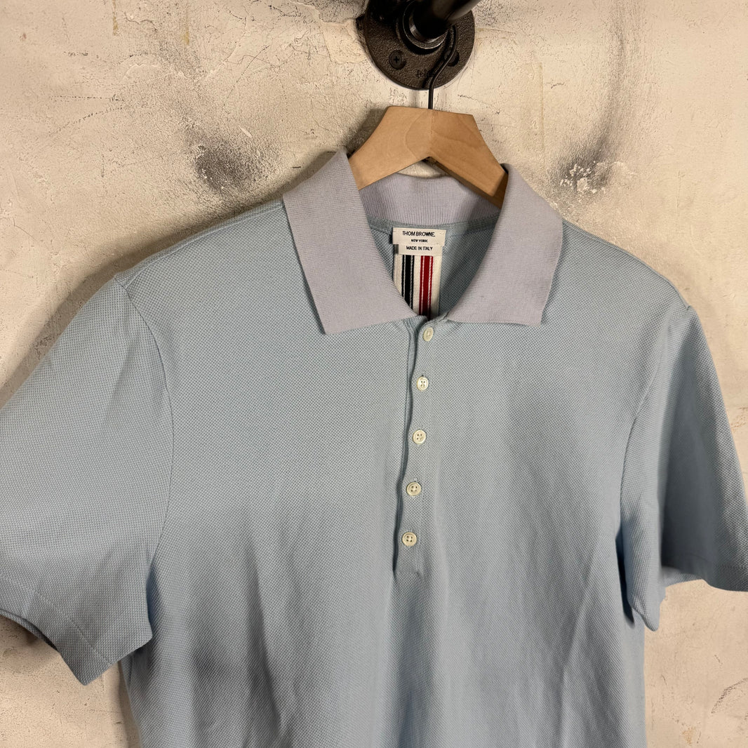 Thom Browne Blue Back Striped Polo
