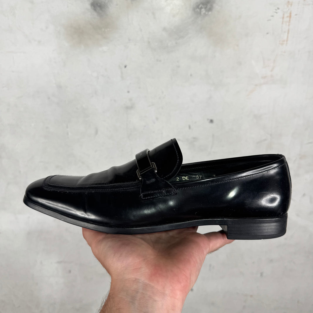 Prada Metal Strap Loafer