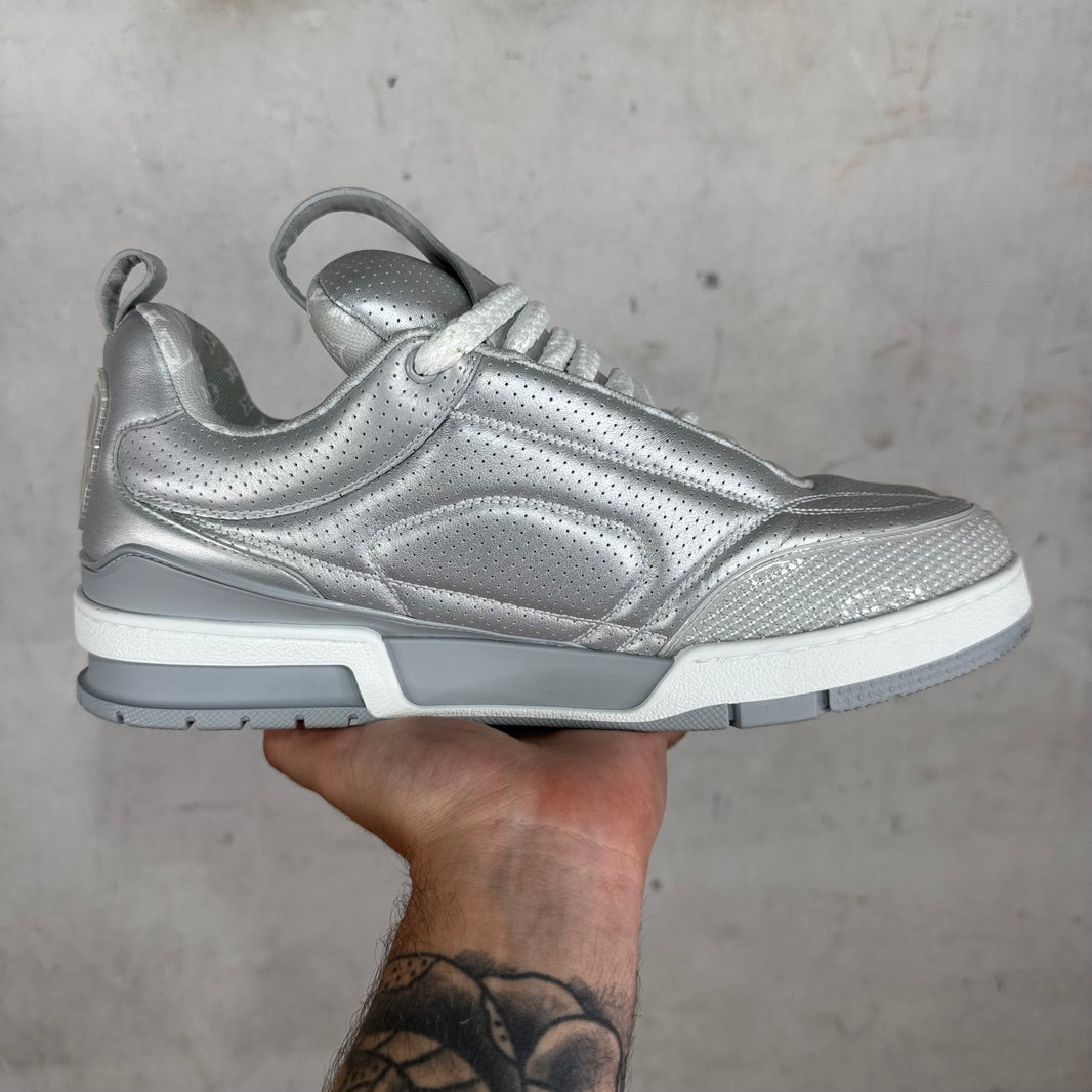 Louis Vuitton Silver Metallic Skate Shoes