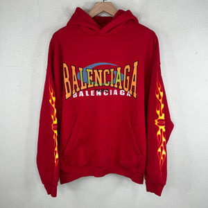 Balenciaga Sample Red Loop Unity Flames Hoodie