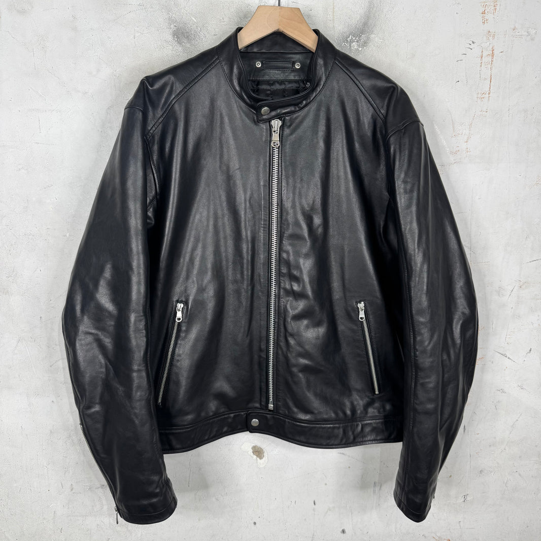 Stussy Leather Cafe Racer Jacket