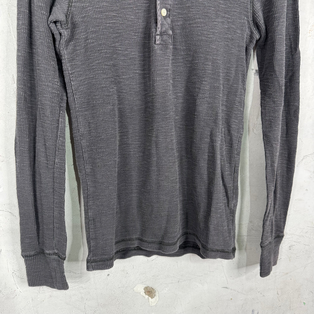 RRL Grey Waffle Henley