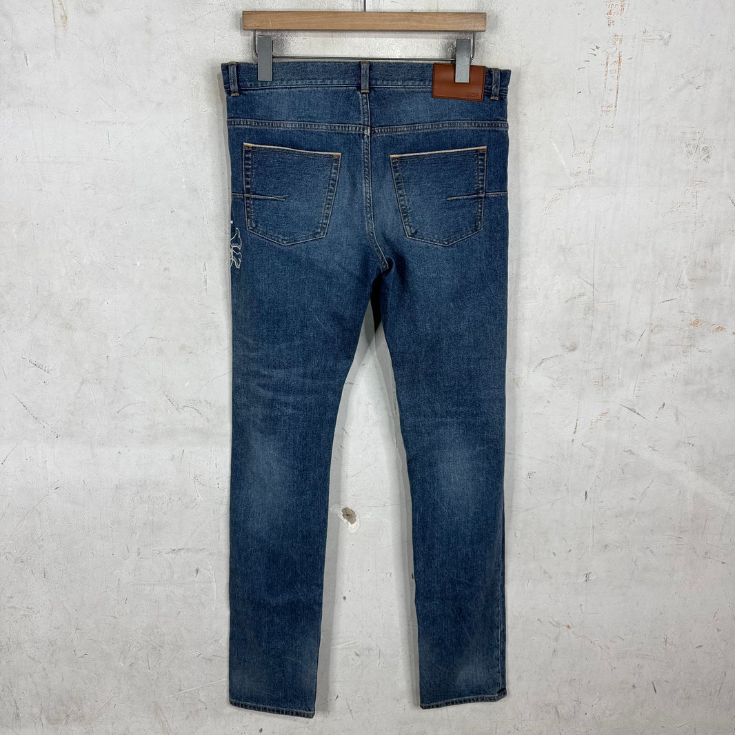 Dior Shawn Stussy Bee Embroidered Jeans