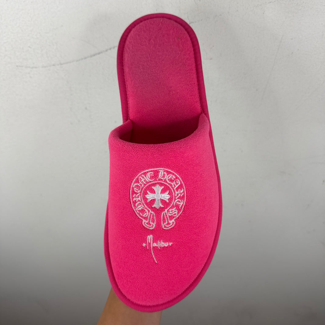 Chrome Hearts Pink Malibu House Slippers