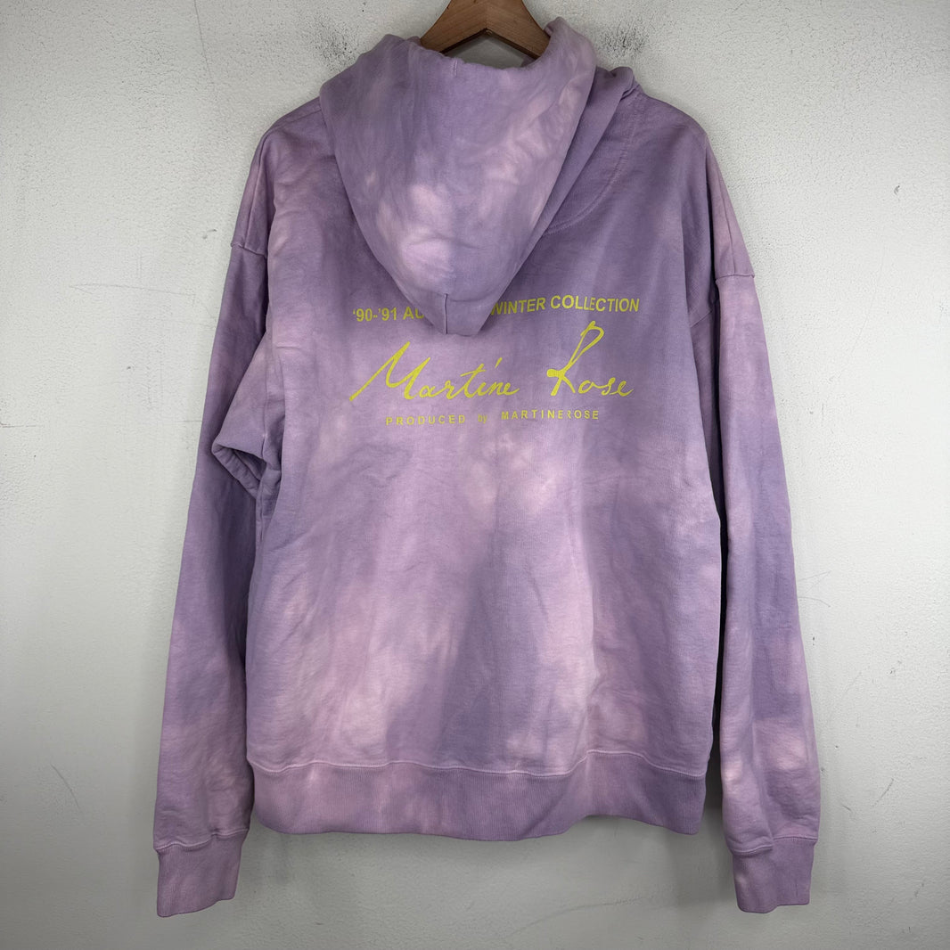 Martine Rose Acid Wash Purple Back Logo Hoodie