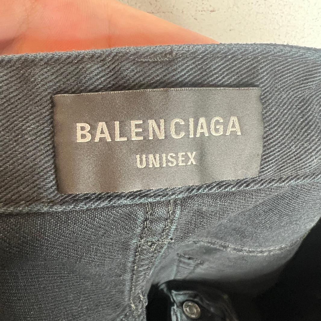Balenciaga Black Baggy Drawstring Jeans